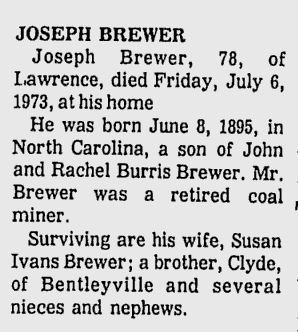 Joseph Brewer obit